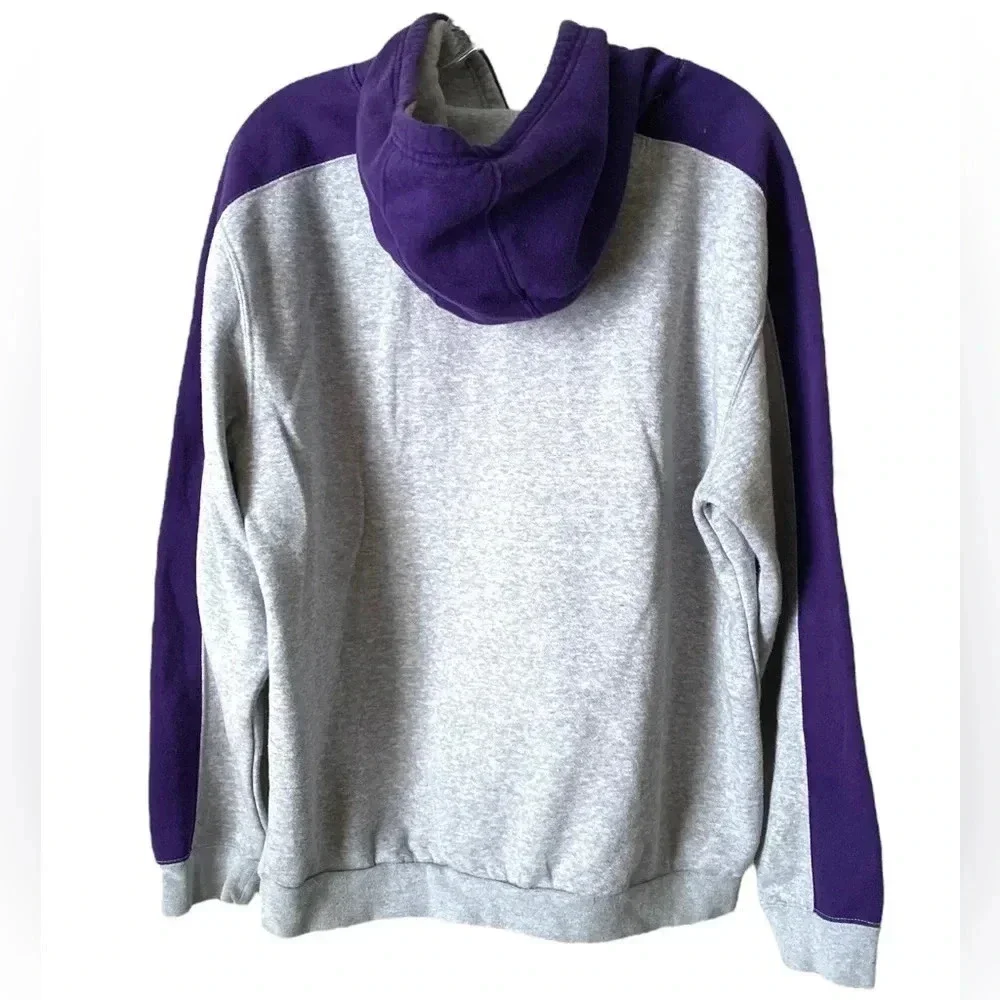 LSU | Youth Colosseum Heathered Gray/Purple Tigers Logo Pullover Hoodie Size L - Picture 2 of 3